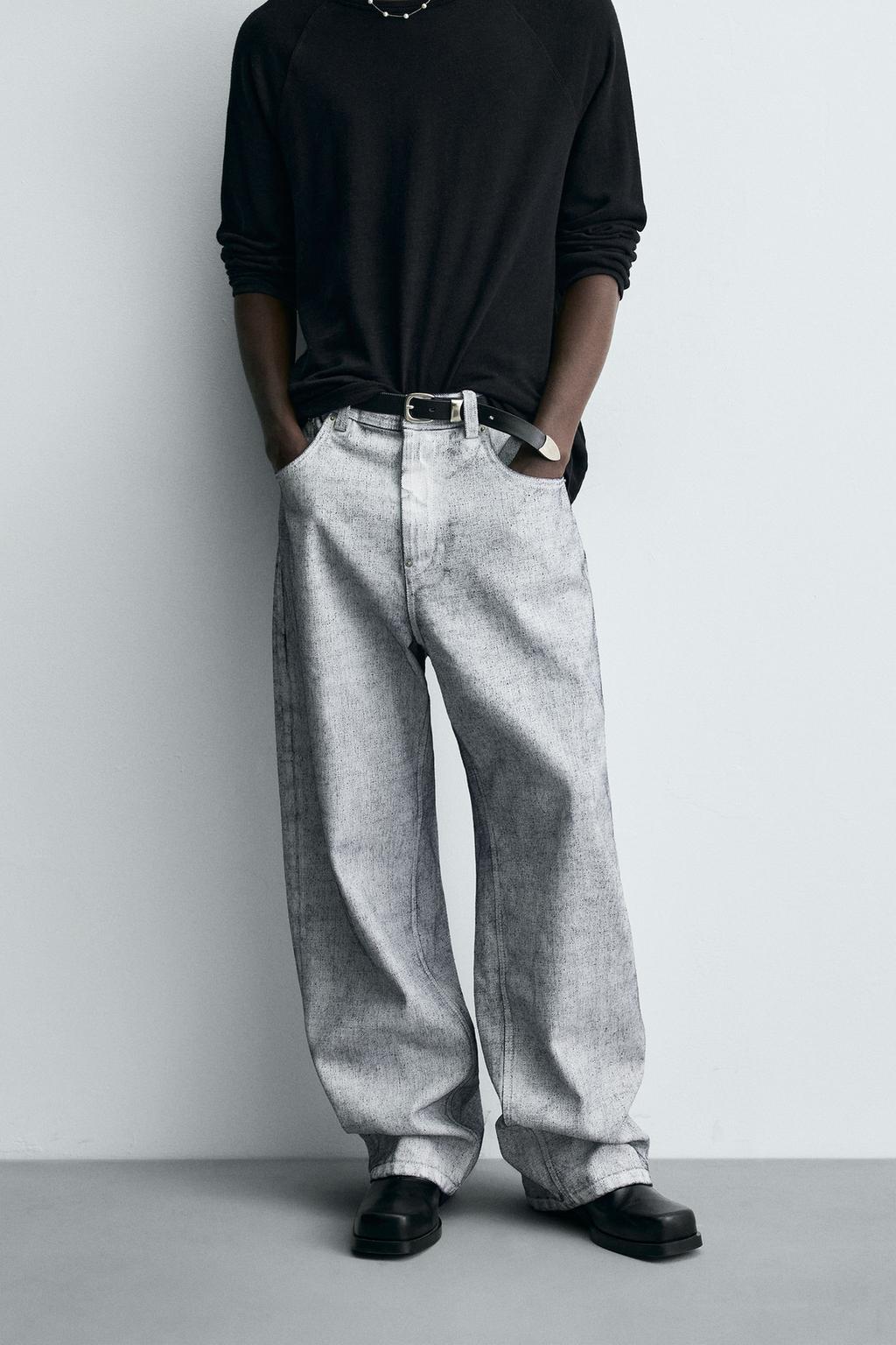 ДЖИНСЫ BAGGY FIT С ВОСКОВЫМ ПОКРЫТИЕМ