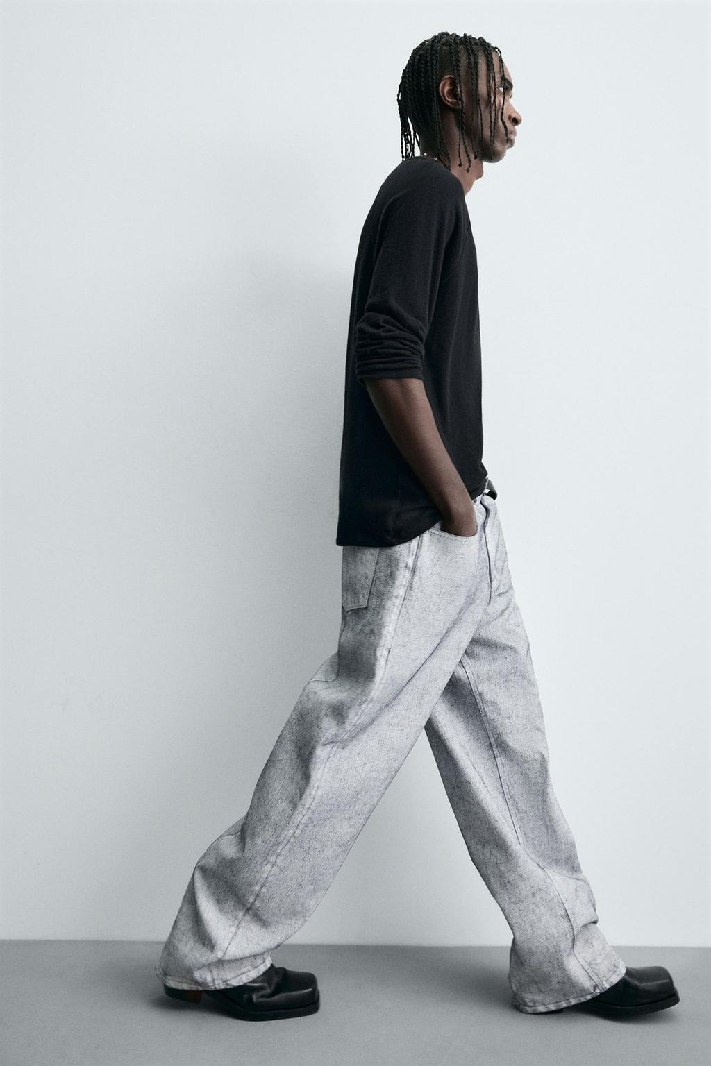 ДЖИНСЫ BAGGY FIT С ВОСКОВЫМ ПОКРЫТИЕМ