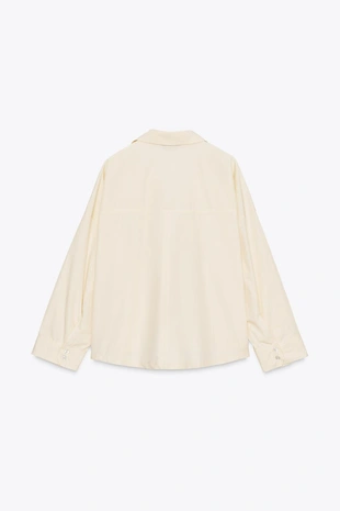 Рубашка из поплина с пуговицами- Заказать в России