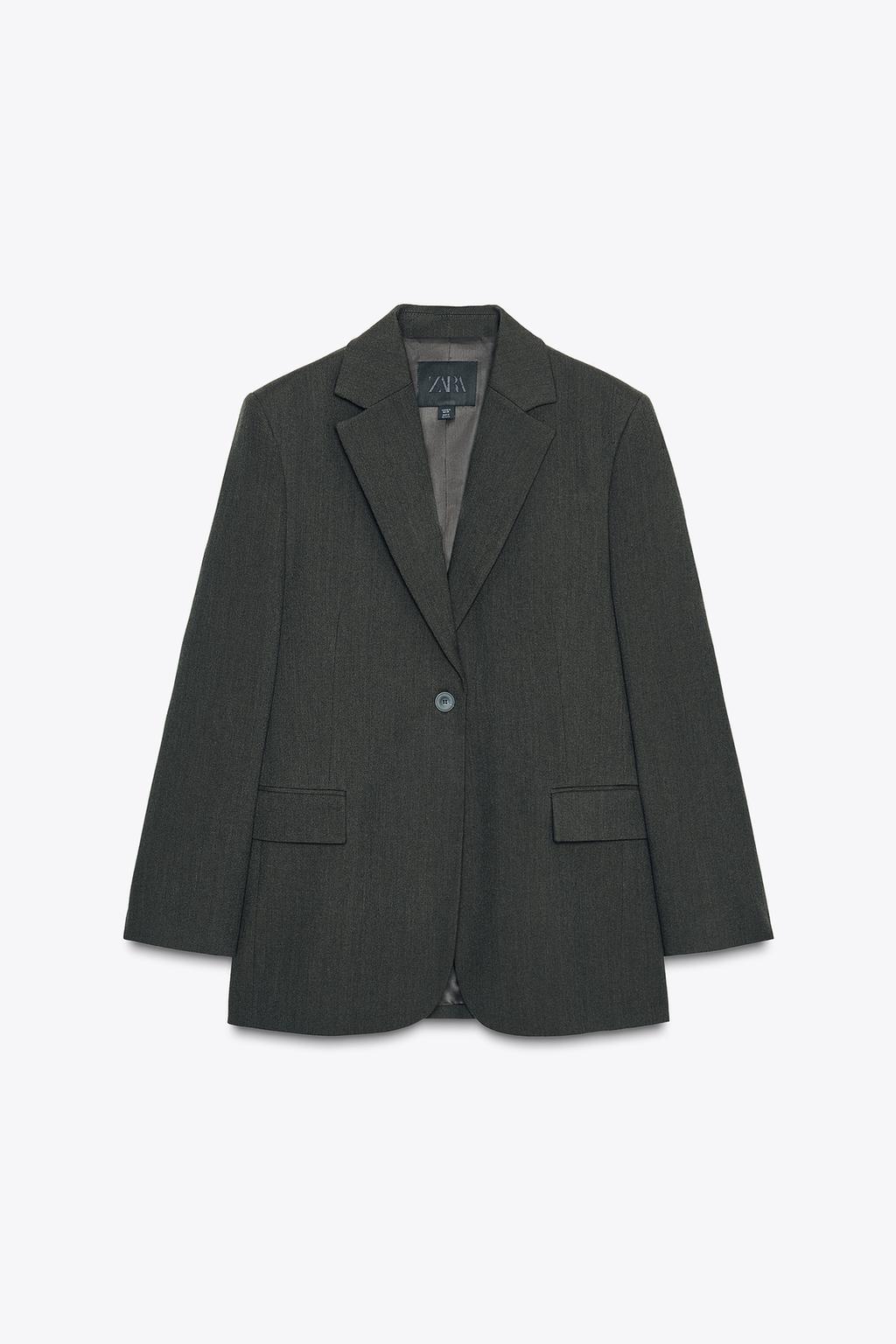 Zara overside блейзер с шерстью коллекция zara «zw» - Цвет зеленый