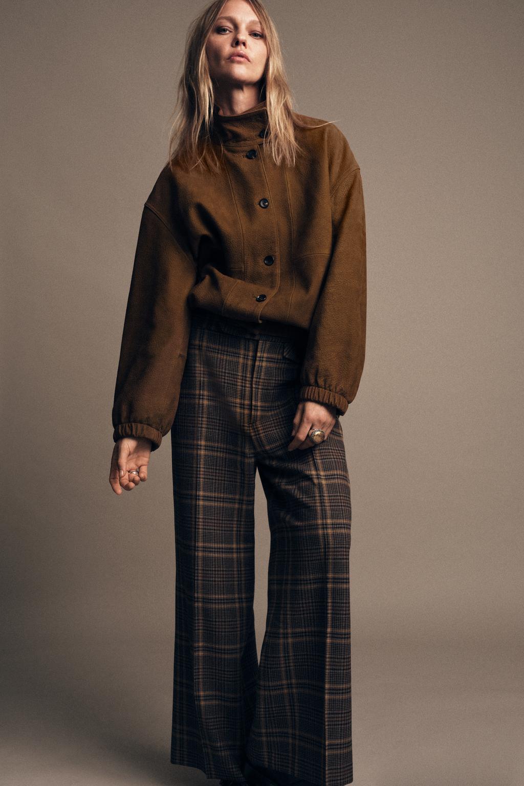 УКОРОЧЕННЫЕ БРЮКИ В КЛЕТКУ — ZW COLLECTION
