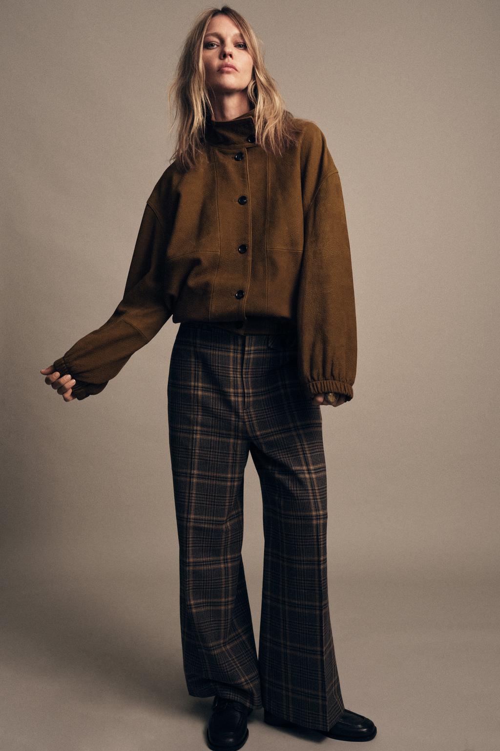 УКОРОЧЕННЫЕ БРЮКИ В КЛЕТКУ — ZW COLLECTION