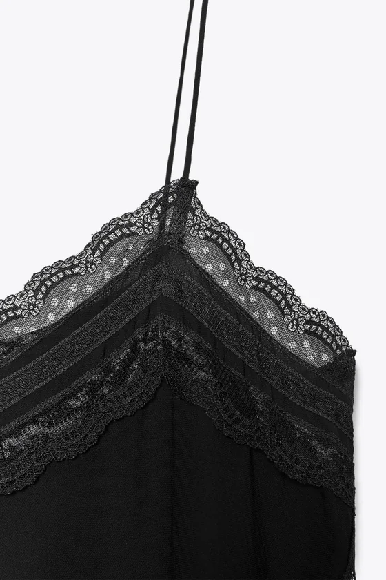 ТОП В БЕЛЬЕВОМ СТИЛЕ С КРУЖЕВОМ — коллекция Zara «ZW»