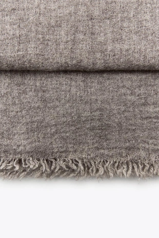 Шарф с бахромой из шерсти- Заказать в России