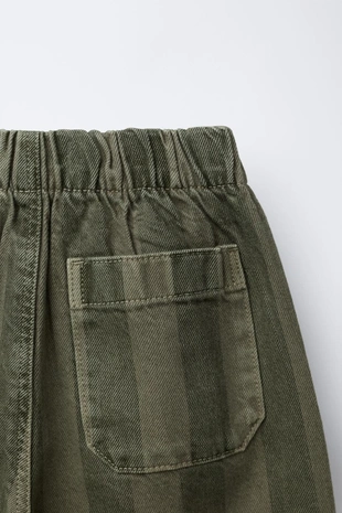 Брюки-баллоны в полоску из твила- Заказать в России