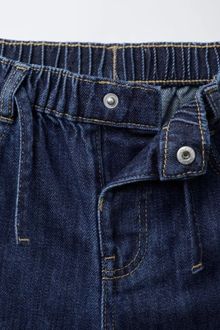 Mid-blue | 4441/579/427 - Zara Джинсы WIDE LEG на шнурке