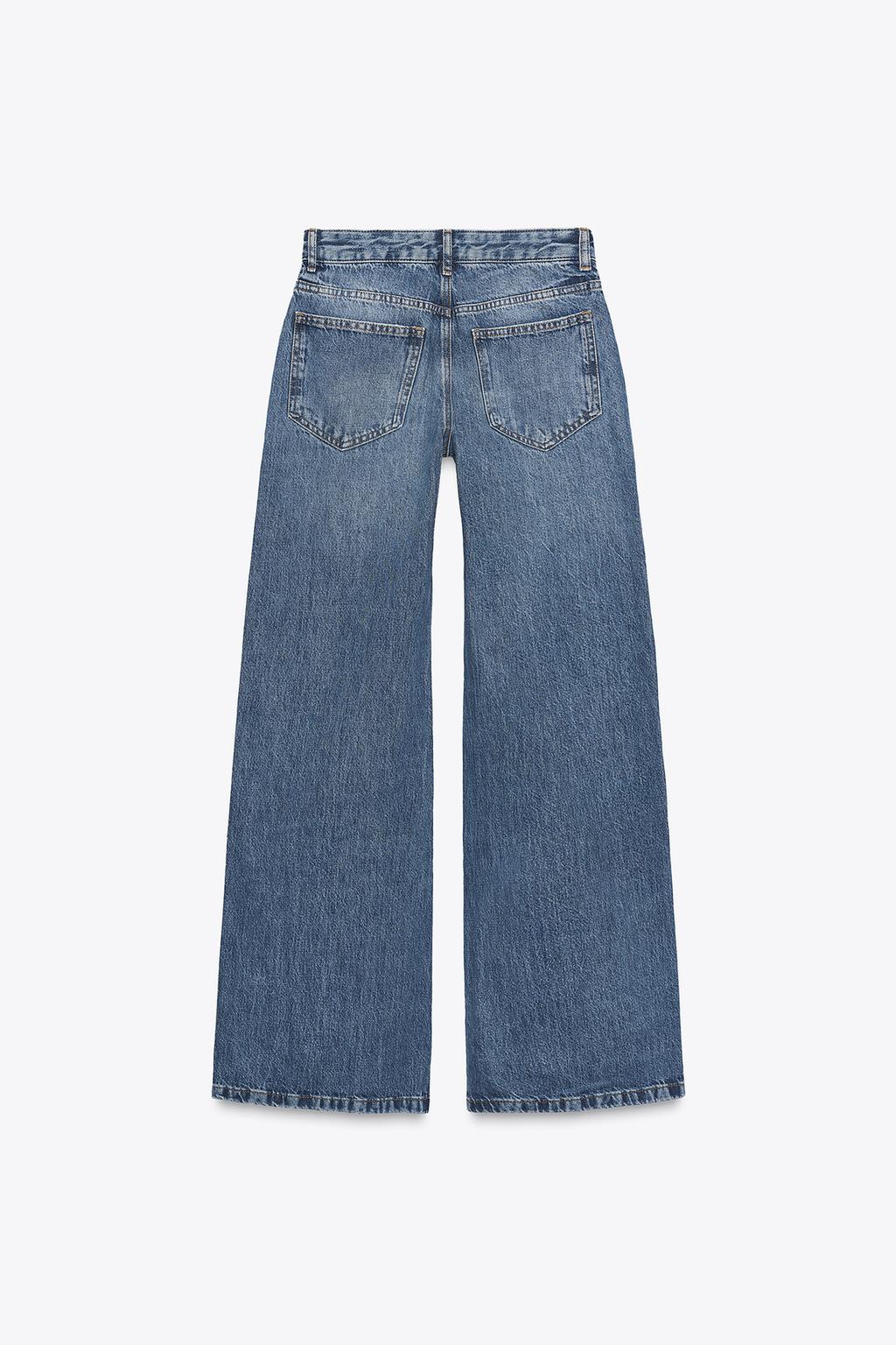 ДЖИНСЫ FLARE С НИЗКОЙ ПОСАДКОЙ И СКЛАДКАМИ — ZW COLLECTION