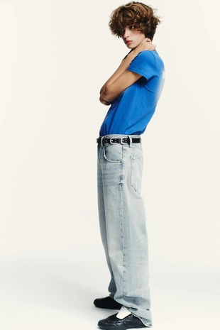 Джинсы TRF OVERSIZE со смещенным швом и средней посадкой- Заказать в России