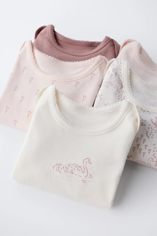 Набор из пяти боди с лебедями- Заказать в России