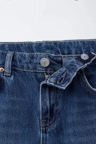 Джинсы с оборкой по низу- Заказать в России