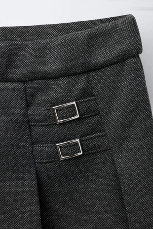 Юбка в складку с пряжкой- Заказать в России