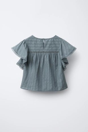 Купить Zara Блузка с оборками из кружева