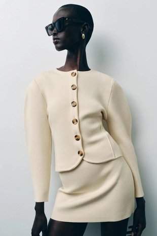 Купить Zara Трикотажная мини-юбка