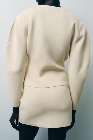 Beige | 5536/107/450 - Zara Трикотажная мини-юбка