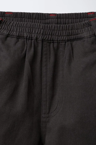 Brown | 7521/501/700 - Zara Брюки с листьями-нашивками