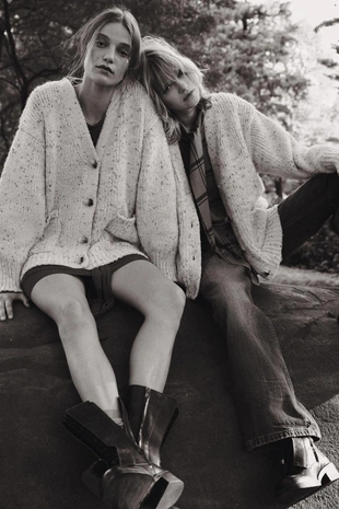 Кардиган оверсайз трикотажный- Заказать в России