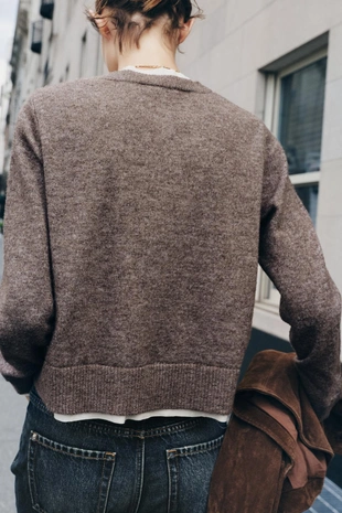 Кардиган со ставками из контрастной ткани- Заказать в России