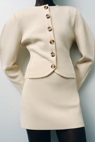 Кардиган облегающего кроя с пуговицами- Заказать в России