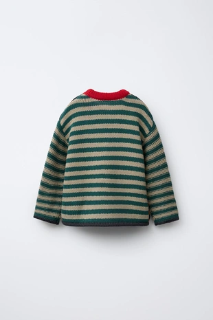 Трикотажный джемпер в полоску- Заказать в России