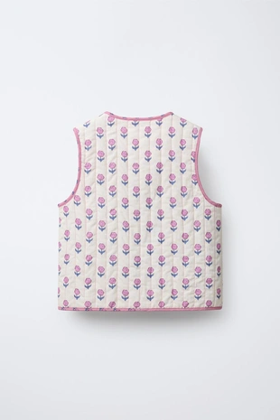 Жилет с принтом и панелями- Заказать в России