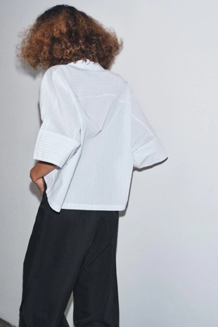 striped | 4786/157/104 - Zara Рубашка из поплина — ZW COLLECTION