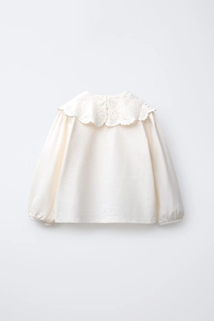 Футболка с вышитым воротником- Заказать в России