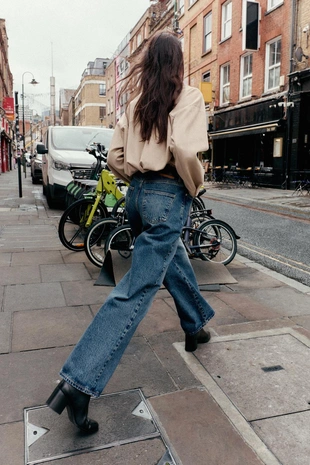 Джинсы Z1975 WIDE-LEG LOOSE с широкими штанинами- Заказать в России