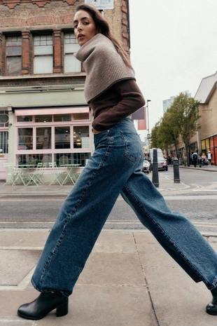 Джинсы Z1975 WIDE-LEG LOOSE с широкими штанинами- Заказать в России