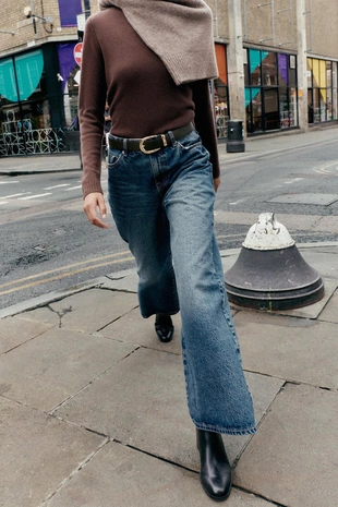 Джинсы Z1975 WIDE-LEG LOOSE с широкими штанинами- Заказать в России