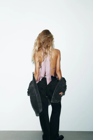 Джинсы TRF STRAIGHT WIDE с высокой посадкой- Заказать в России