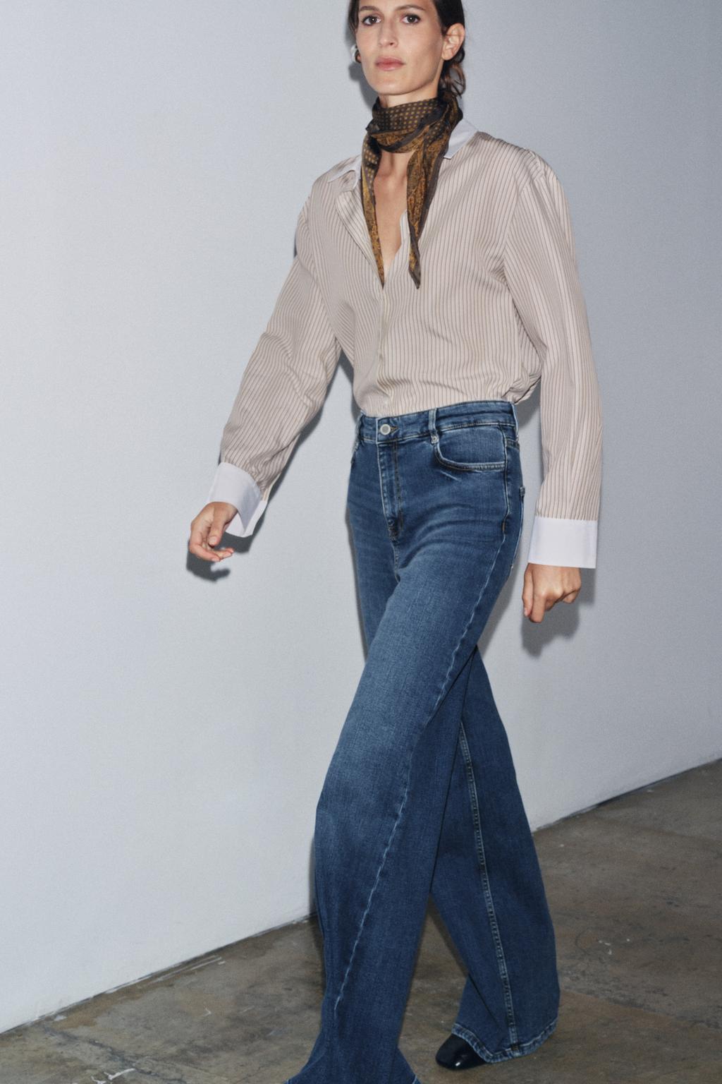 ДЖИНСЫ WIDE LEG С ВЫСОКОЙ ПОСАДКОЙ — ZW COLLECTION
