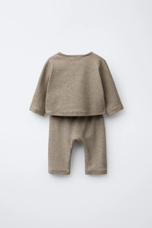 Купить Zara Комплект из футболки и брюк в полоску