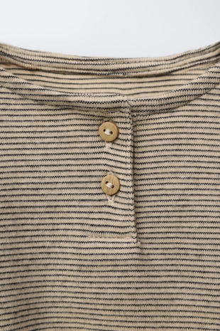 camel | 4174/719/707 - Zara Комплект из футболки и брюк в полоску