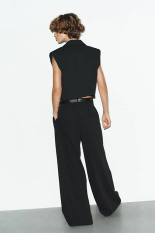 Укороченный жилет с лацканами- Заказать в России