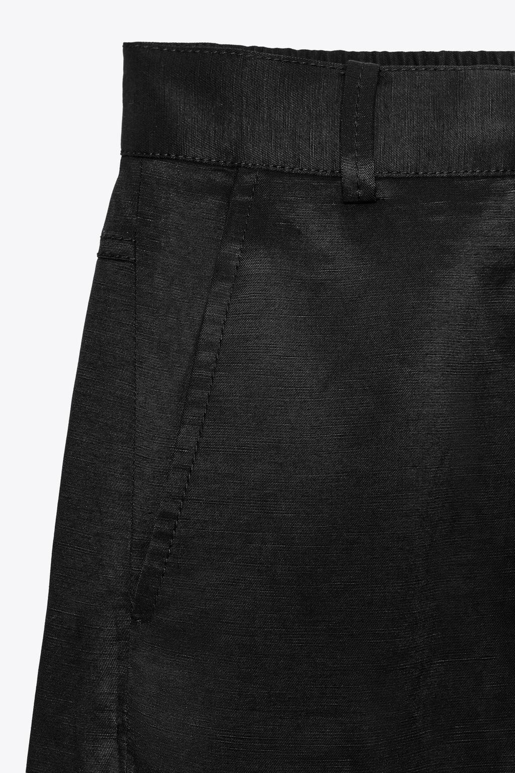 Zara Брюки из струящейся ткани — коллекция zara «zw» - Цвет черный