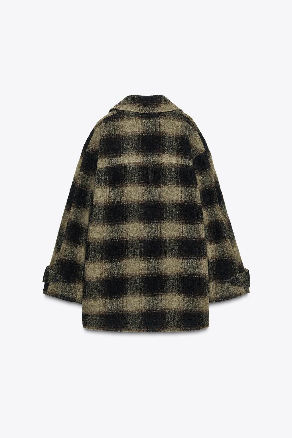 ПАЛЬТО В КЛЕТКУ ИЗ СМЕСОВОЙ ШЕРСТИ — ZW COLLECTION LIMITED EDITION