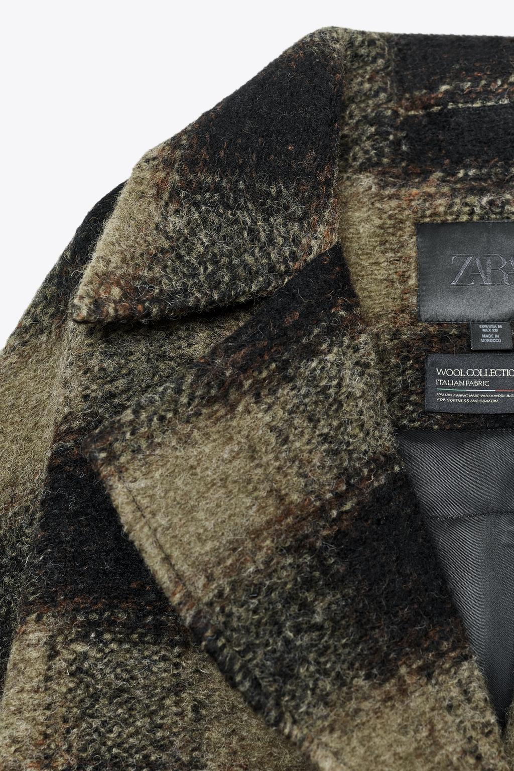 ПАЛЬТО В КЛЕТКУ ИЗ СМЕСОВОЙ ШЕРСТИ — ZW COLLECTION LIMITED EDITION