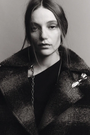 Пальто в клетку из смесовой шерсти — ZW COLLECTION LIMITED EDITION- Заказать в России