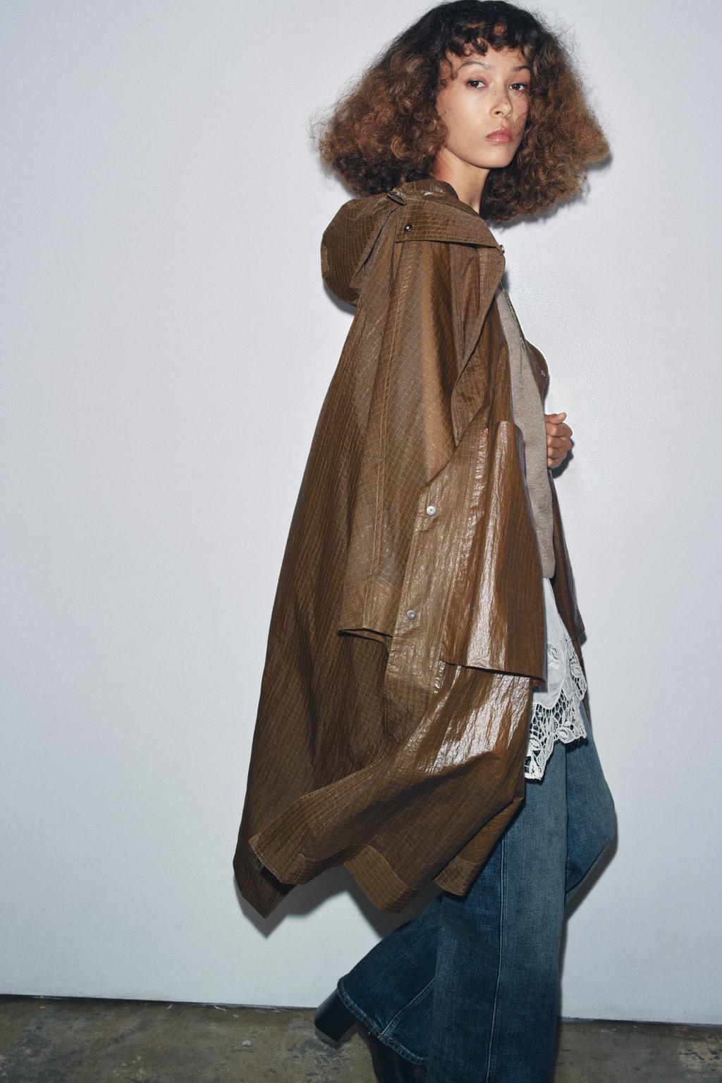 ПАРКА-НАКИДКА OVERSIZE С КАПЮШОНОМ ZW COLLECTION