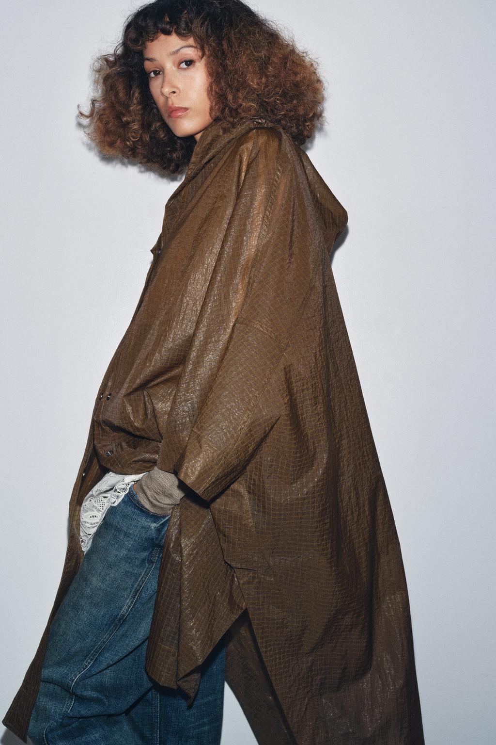 ПАРКА-НАКИДКА OVERSIZE С КАПЮШОНОМ ZW COLLECTION