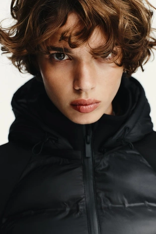 Комбинированная стеганая куртка- Заказать в России