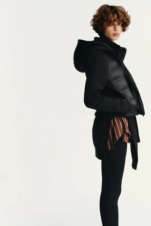 Комбинированная стеганая куртка- Заказать в России