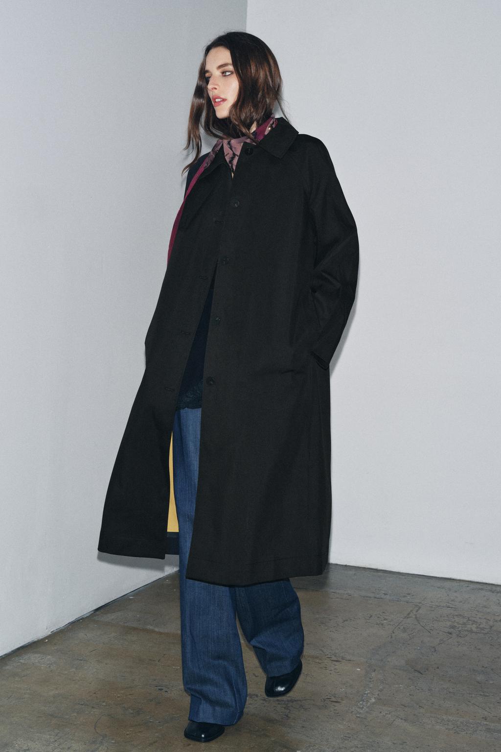 ZW COLLECTION LONG BUTTON-UP TRENCH COAT