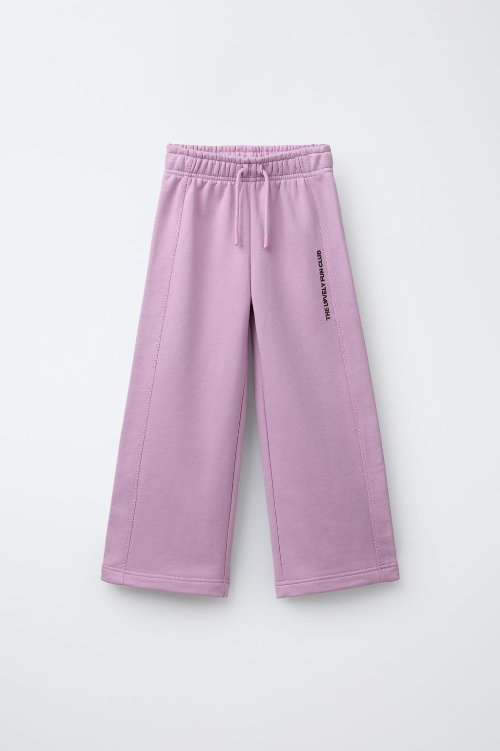 БРЮКИ WIDE LEG С НАДПИСЬЮ