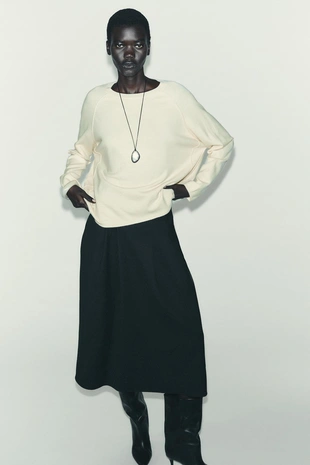 Трикотажный свитер оверсайз- Заказать в России