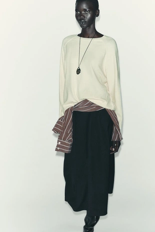 Трикотажный свитер оверсайз- Заказать в России