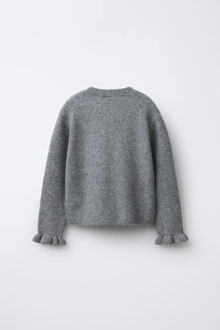 Кардиган с воланами и шерстью- Заказать в России