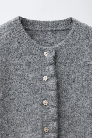 Кардиган с воланами и шерстью- Заказать в России