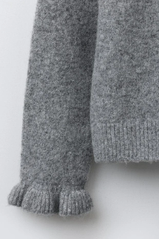 Кардиган с воланами и шерстью- Заказать в России