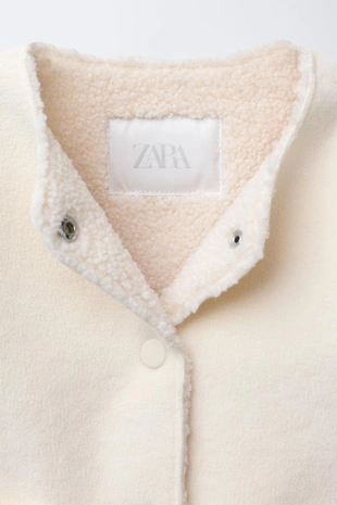 Ecru | 5854/580/712 - Zara Куртка-дубленка